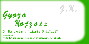 gyozo mojzsis business card